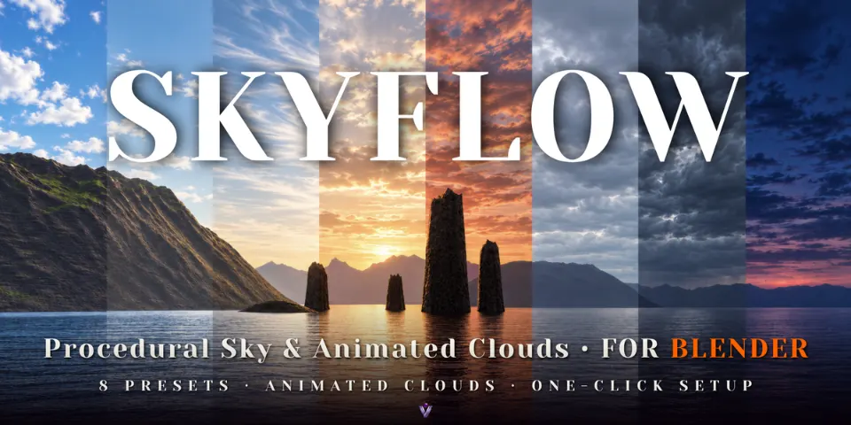 SkyFlow – Procedural Sky & Animated Clouds